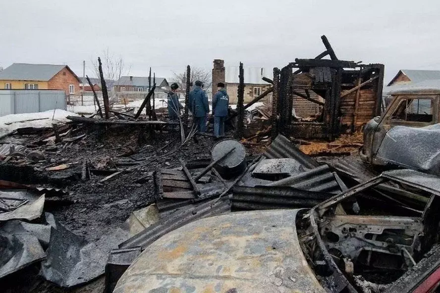 В Башкирии при пожаре погибла семья