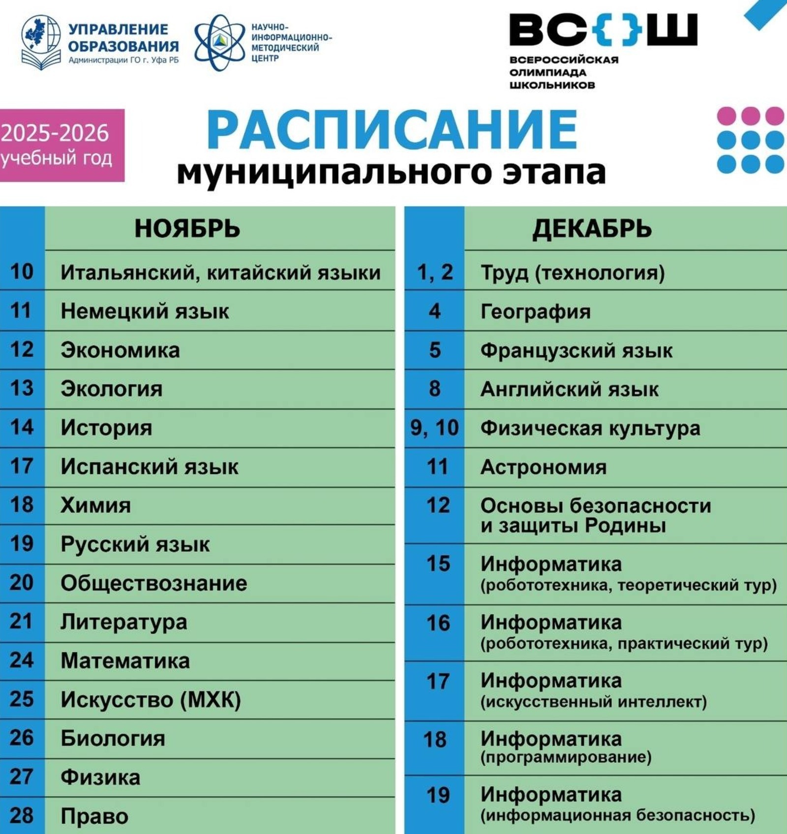 В Уфе стартовал муниципальный этап Всероссийской олимпиады школьников