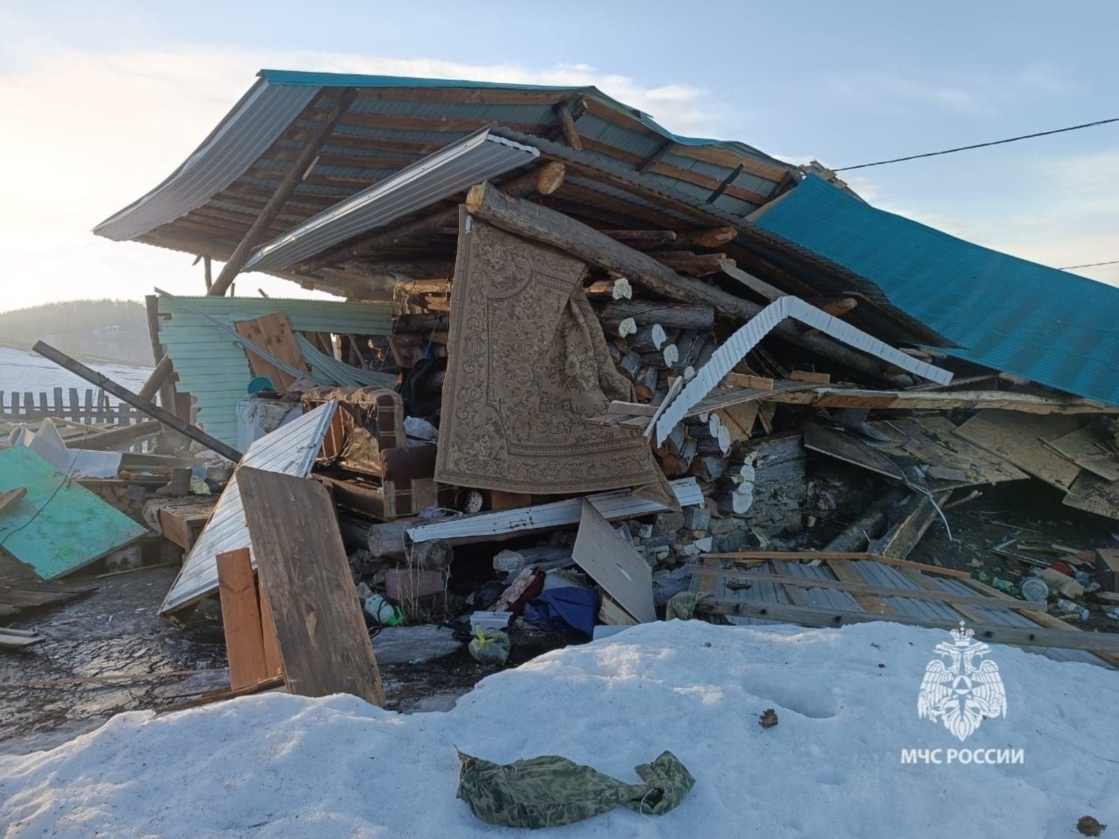 В Башкирии разрушен дом из-за хлопка газа